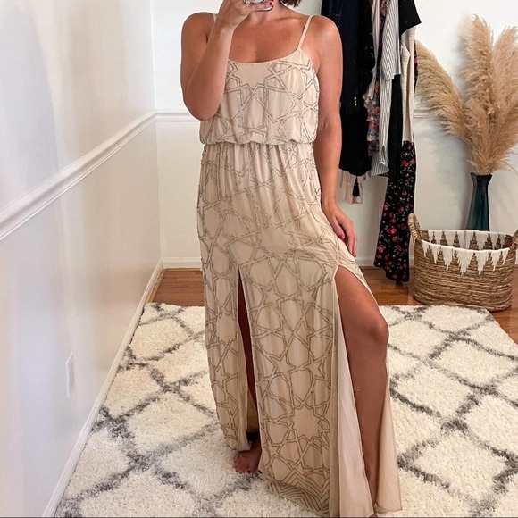 Needle & Thread Beaded Constellation Maxi Dress 2 - Picture 3 of 16